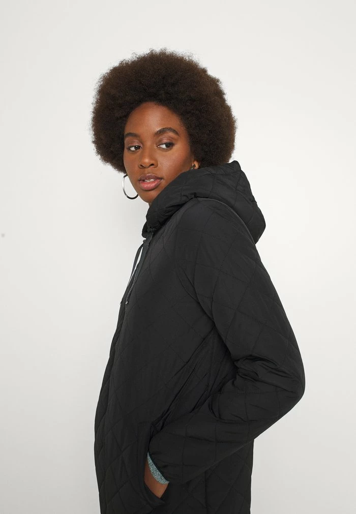 ONLY Tall ONLSANNE QUILTED LONG JACKET - Winter Coat - Black 6 ONLY Tall ONLSANNE QUILTED LONG JACKET - Winter Coat - Black - Image 4