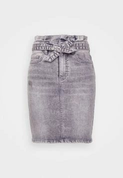ONLY Tall ONLHUSH LIFE MID PAPERBAG SKIRT - Mini Skirt - Medium Grey Denim -ONLY Tall Shop 7b6f6ef1996347489340c84d6f01a569
