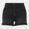 ONLY Tall ONLHUSH LIFE BUTTON - Denim Shorts - Black Denim -ONLY Tall Shop 7bc3ed63ddaf4d8eaa18a9b187a9cd6c