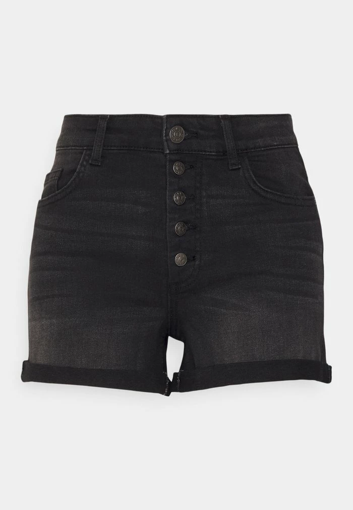 ONLY Tall ONLHUSH LIFE BUTTON - Denim Shorts - Black Denim 3 ONLY Tall ONLHUSH LIFE BUTTON - Denim Shorts - Black Denim