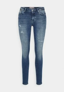 ONLY Tall ONLISA ZIP ANK - Jeans Skinny Fit - Dark Blue Denim -ONLY Tall Shop 840754ee8e1f45d5a632099404fbd57d