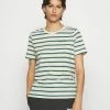 ONLY Tall ONLINC LIFE O-NECK STRIPE TEE - Print T-shirt - White/mallard Green/dusky Citron -ONLY Tall Shop 8659f5307d674ba5a460223e37836a8c