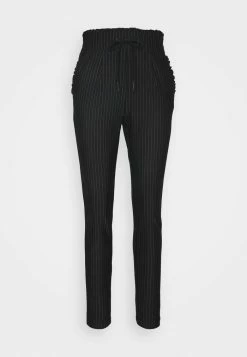 ONLY Tall ONLPOPTRASH PINSTRIPE FRILL PANT - Trousers - Black/white -ONLY Tall Shop 8b7c9548da51489497895363f1bbae3e