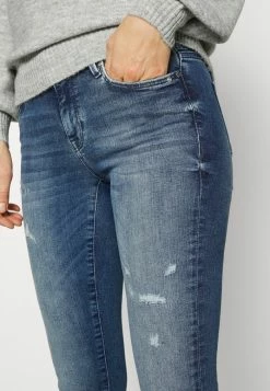 ONLY Tall ONLISA ZIP ANK - Jeans Skinny Fit - Dark Blue Denim -ONLY Tall Shop 8daa929a50ed4624a9c3584bbfb7ffa2