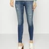 ONLY Tall ONLISA ZIP ANK - Jeans Skinny Fit - Dark Blue Denim
