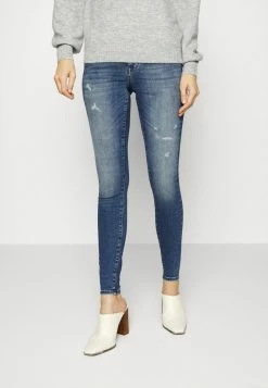 ONLY Tall ONLISA ZIP ANK - Jeans Skinny Fit - Dark Blue Denim