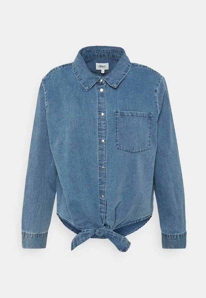 ONLY Tall ONLLECEY KNOT - Button-down Blouse - Medium Blue Denim 3 ONLY Tall ONLLECEY KNOT - Button-down Blouse - Medium Blue Denim
