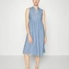 ONLY Tall ONLANNA BUTTON DRESS BELOW KNEE - Shirt Dress - Cloud Dancer/light Denim Blue 2 ONLY Tall ONLANNA BUTTON DRESS BELOW KNEE - Shirt Dress - Cloud Dancer/light Denim Blue -ONLY Tall Shop 997c00ff90554ba394220d1dba87a1e8
