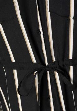 ONLY Tall ONLTAMARI SHIRT DRESS - Shirt Dress - Black/white/camel -ONLY Tall Shop 9cb2b325963d4ecb81257f13c8a613c1