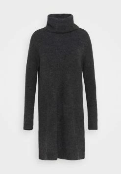 ONLY Tall ONLJANA COWLNECK DRESS - Jumper Dress - Dark Grey Melange