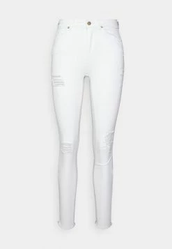 ONLY Tall ONLBLUSH LIFE MID RAW - Jeans Skinny Fit - White Denim -ONLY Tall Shop a8492229c8db4ab5bc260765048f6aed