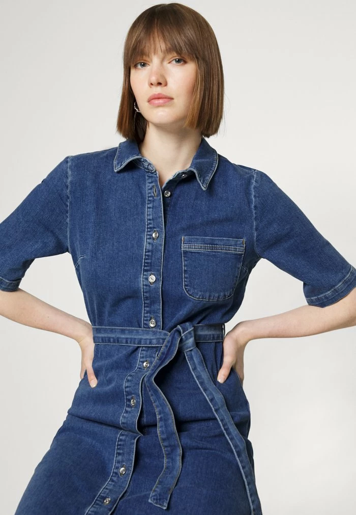 ONLY Tall ONLMIRIAM LIFE DRESS - Day Dress - Medium Blue Denim 6 ONLY Tall ONLMIRIAM LIFE DRESS - Day Dress - Medium Blue Denim - Image 4