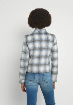 ONLY Tall ONLLOU SHORT CHECK JACKET - Summer Jacket - Pumice Stone/allure -ONLY Tall Shop a94bcb8093b446fca4b4bed99620e432