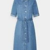 ONLY Tall ONLJENIFER LONG BELTED - Denim Dress - Medium Blue Denim -ONLY Tall Shop ab5b81be417a42a2967192d6c33c2fe1