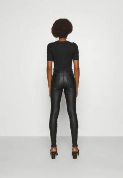 ONLY Tall ONLPAOLA SKINNYCOATED - Trousers - Black -ONLY Tall Shop acdc847cbfa34713a8be229276bb96f3