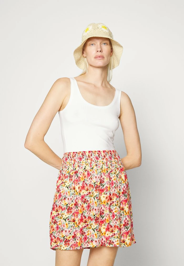 ONLY Tall ONLFREDERIKKE SMOCK SKIRT - Mini Skirt - Cloud Dancer/pink 6 ONLY Tall ONLFREDERIKKE SMOCK SKIRT - Mini Skirt - Cloud Dancer/pink - Image 4