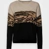 ONLY Tall ONLJADE ANIMAL - Jumper - Pumice Stone/tobacco Brown/black -ONLY Tall Shop b020edf732fb44038510c232944820d5
