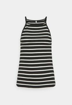 ONLY Tall ONLMAY LIFE STRIPE 2 PACK - Top - Black/black With Cloud Dancer -ONLY Tall Shop b37b0ef2d89b4d2b9dabedbb28eea7ee