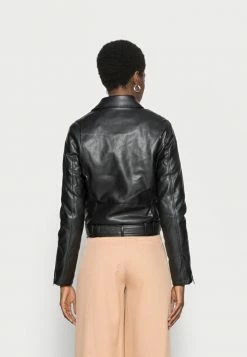 ONLY Tall ONLHADLEY PAD TED FAUX BIKER - Faux Leather Jacket - Black -ONLY Tall Shop b37b3eaaf4074ab996941d6992625e18