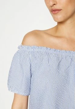 ONLY Tall ONLCASSIE OFF SHOULDER - Blouse - Cloud Dancer/medium Denim Blue 15 ONLY Tall ONLCASSIE OFF SHOULDER - Blouse - Cloud Dancer/medium Denim Blue -ONLY Tall Shop b3c7a5a13a754368b144f33abe273166