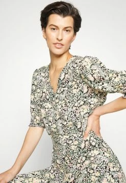 ONLY Tall ONLFREDERIKKE V NECK BELT DRESS - Day Dress - Cloud Dancer/yellow -ONLY Tall Shop b61289bb4e1c42098a140f099496a792