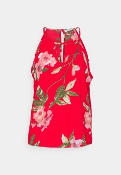 ONLY Tall ONLNOVA LUX KEYHOLE - Top - Chinese Red India -ONLY Tall Shop b720227acae0433a9cddb2900555992b