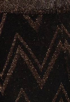 ONLY Tall ONLNICKY LIFE GLITTER PANT - Trousers - Black/dark Gold-couloured -ONLY Tall Shop b8b5fb1d765441d0b01a621d6044ca94