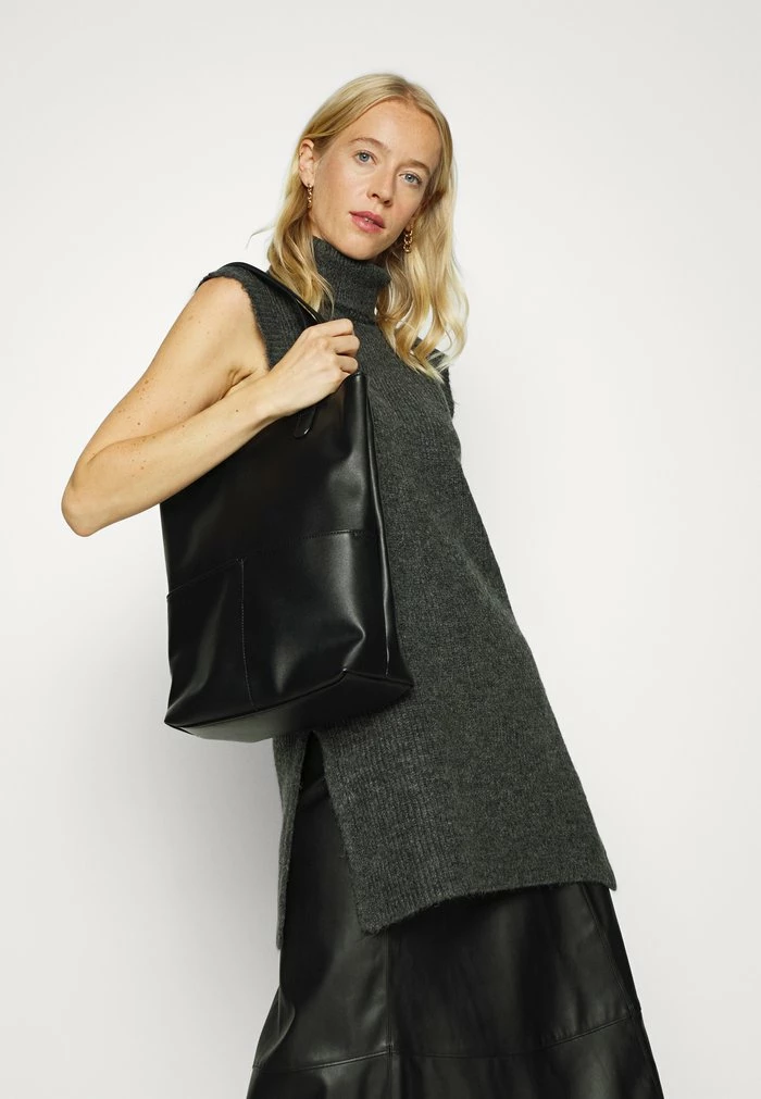 ONLY Tall ONLCORA LONG ROLLNECK VEST - Jumper - Dark Grey Melange 6 ONLY Tall ONLCORA LONG ROLLNECK VEST - Jumper - Dark Grey Melange - Image 4