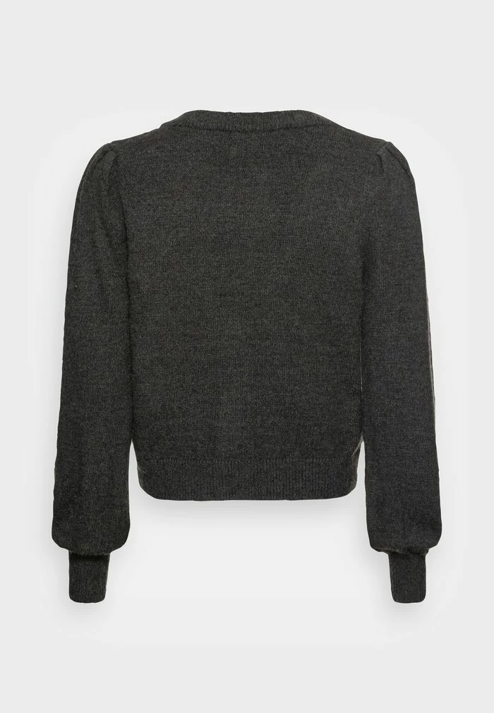 ONLY Tall ONLLEVA PUFF CARDIGAN - Cardigan - Dark Grey Melange 4 ONLY Tall ONLLEVA PUFF CARDIGAN - Cardigan - Dark Grey Melange - Image 2