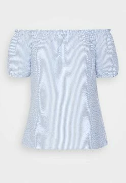 ONLY Tall ONLCASSIE OFF SHOULDER - Blouse - Cloud Dancer/medium Denim Blue 14 ONLY Tall ONLCASSIE OFF SHOULDER - Blouse - Cloud Dancer/medium Denim Blue -ONLY Tall Shop c1096fefdf4148f9a47b858736429895