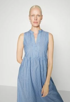 ONLY Tall ONLANNA BUTTON DRESS BELOW KNEE - Shirt Dress - Cloud Dancer/light Denim Blue -ONLY Tall Shop c1ff5d8d9bc54c99bb89a4d55a34b8c6