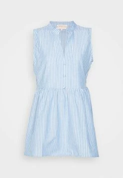 ONLY Tall ONLANNA HIGH LOW - Top - Blue-grey/off-white -ONLY Tall Shop c3be29c9b398459991453d9f7d217b26