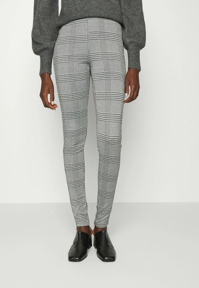 ONLY Tall ONLMICA CHECK - Leggings - Trousers - Cloud Dancer/black/white 3 ONLY Tall ONLMICA CHECK - Leggings - Trousers - Cloud Dancer/black/white