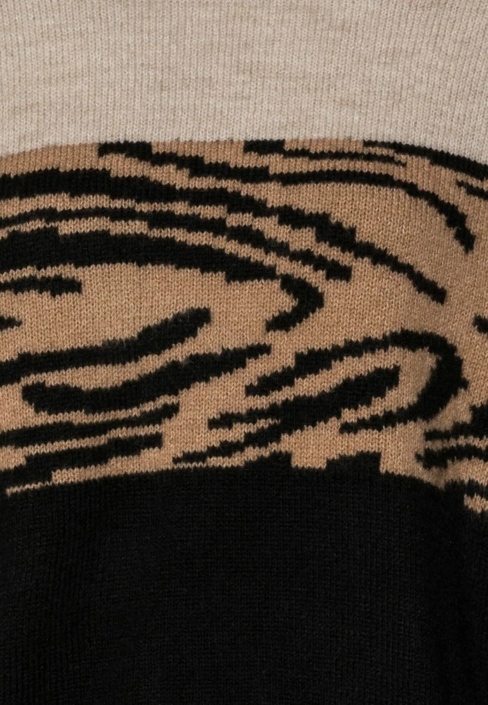 ONLY Tall ONLJADE ANIMAL - Jumper - Pumice Stone/tobacco Brown/black 5 ONLY Tall ONLJADE ANIMAL - Jumper - Pumice Stone/tobacco Brown/black - Image 3