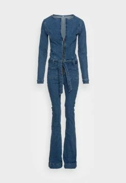 ONLY Tall ONLLAURA FLARED ZIP - Jumpsuit - Medium Blue Denim