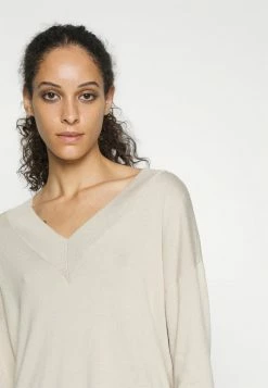 ONLY Tall ONLLILLIES V NECK - Jumper - Pumice Stone -ONLY Tall Shop cb86a3b0a605448f934f8515c8744a96