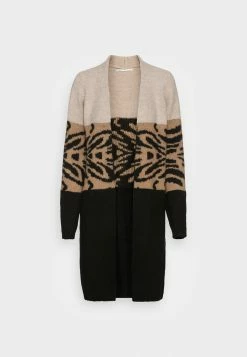 ONLY Tall ONLJADE CARDIGAN - Cardigan - Pumice Stone/melange/tobacco Brown/black