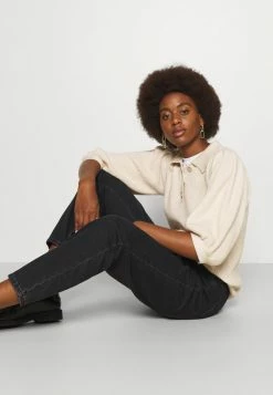 ONLY Tall ONLCUBA LIFE HW SLOUCHY DOT - Straight Leg Jeans - Black Denim -ONLY Tall Shop cd16977f95fb4e70a63258976fbcbe99