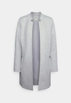 ONLY Tall ONLSOHO ZIP COATIGAN - Short Coat - Light Grey Melange