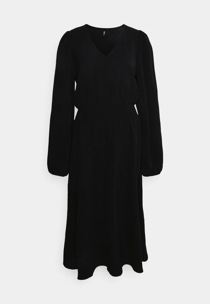 ONLY Tall ONLMETTE NECKSMOCK DRESS - Day Dress - Black 3 ONLY Tall ONLMETTE NECKSMOCK DRESS - Day Dress - Black