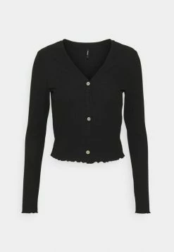 ONLY Tall ONLNELLA CROP BUTTON - Cardigan - Black -ONLY Tall Shop cfdcef3a8fe448f7a074bcf1d6daadb8