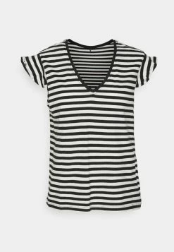 ONLY Tall ONLMAY STRIPE FRILL 2 PACK - Print T-shirt - Cloud Dancer/black 10 ONLY Tall ONLMAY STRIPE FRILL 2 PACK - Print T-shirt - Cloud Dancer/black -ONLY Tall Shop d043d3b9cc874a5880d933e979a3ee85