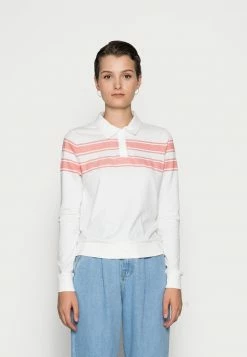 ONLY Tall ONLINCBEATE STRIPE TEE - Polo Shirt - Cloud Dancer/rosette