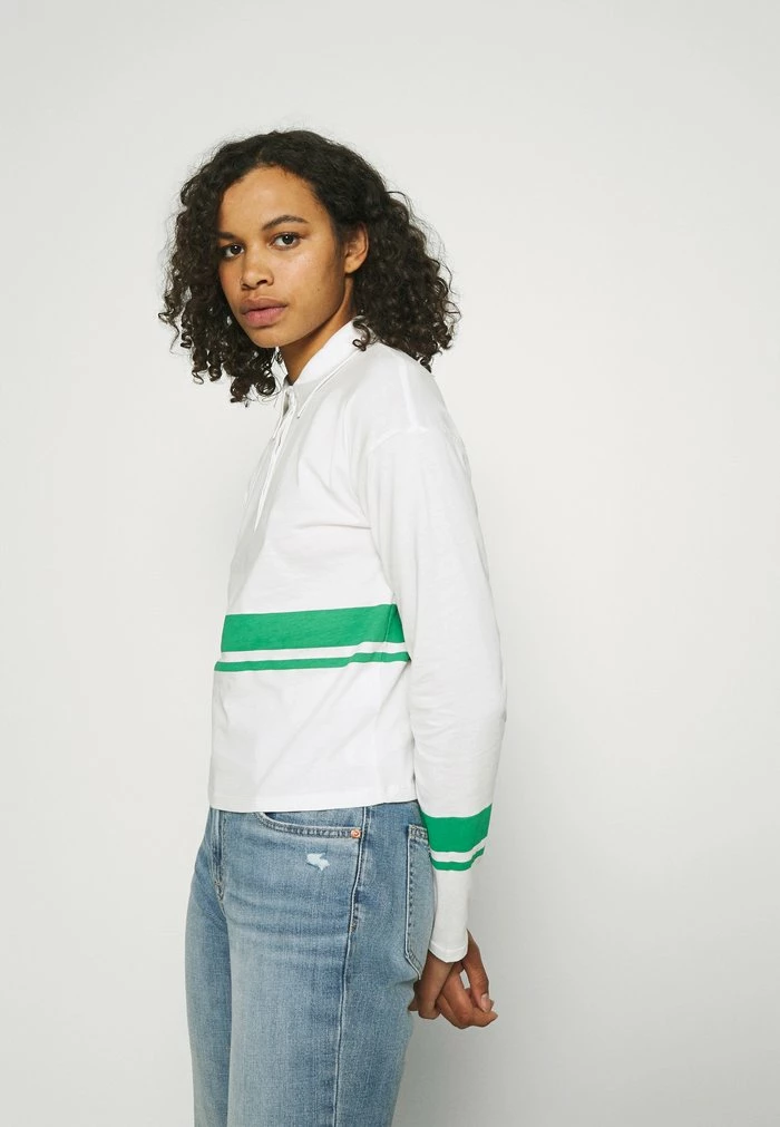 ONLY Tall ONLLIMA - Polo Shirt - White/green 6 ONLY Tall ONLLIMA - Polo Shirt - White/green - Image 4