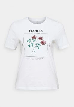 ONLY Tall ONLKITA LIFE REG ROSE BOX - Print T-shirt - Bright Whiteflores -ONLY Tall Shop d451dbba44b74113a6eee91eee985f42