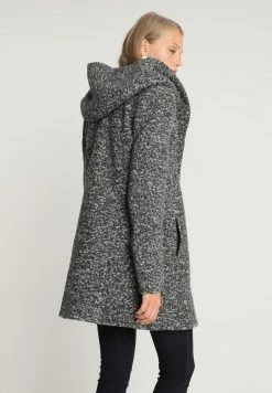 ONLY Tall ONLSEDONA COAT - Short Coat - Dark Grey Melange -ONLY Tall Shop d755e8c08ad640f0bfb3f18b0a498ca4