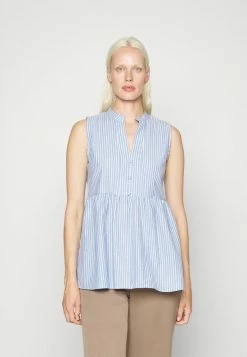 ONLY Tall ONLANNA HIGH LOW - Top - Blue-grey/off-white