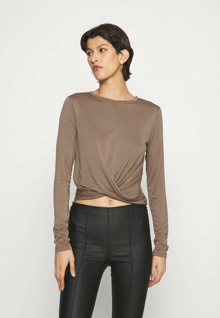 ONLY Tall ONLFREE LIFE TWIST - Long Sleeved Top - Walnut 3 ONLY Tall ONLFREE LIFE TWIST - Long Sleeved Top - Walnut
