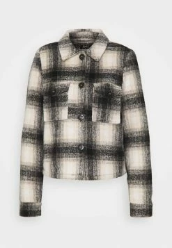 ONLY Tall ONLLOU SHORT CHECK JACKET - Summer Jacket - Pumice Stone
