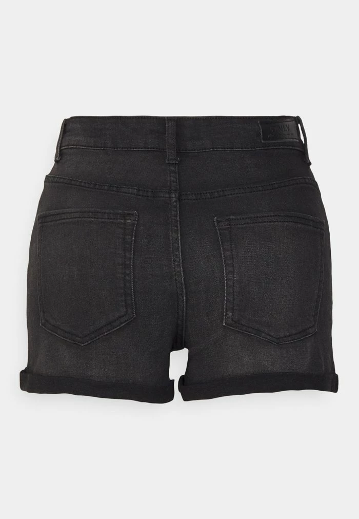 ONLY Tall ONLHUSH LIFE BUTTON - Denim Shorts - Black Denim 4 ONLY Tall ONLHUSH LIFE BUTTON - Denim Shorts - Black Denim - Image 2